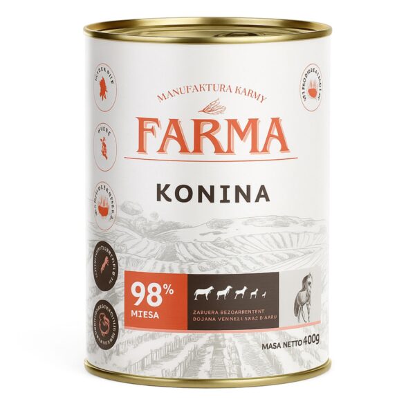 FARMA Select Konina 400g – Karma mokra dla psa