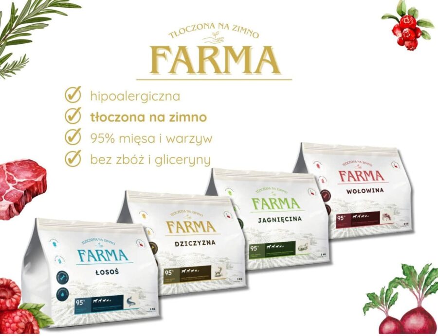 Farma - Wołowina Hipoalergiczna karma Tłoczona na Zimno 2 kg - obrazek 4