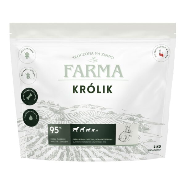farma królik dla dorosłych psów karma sucha