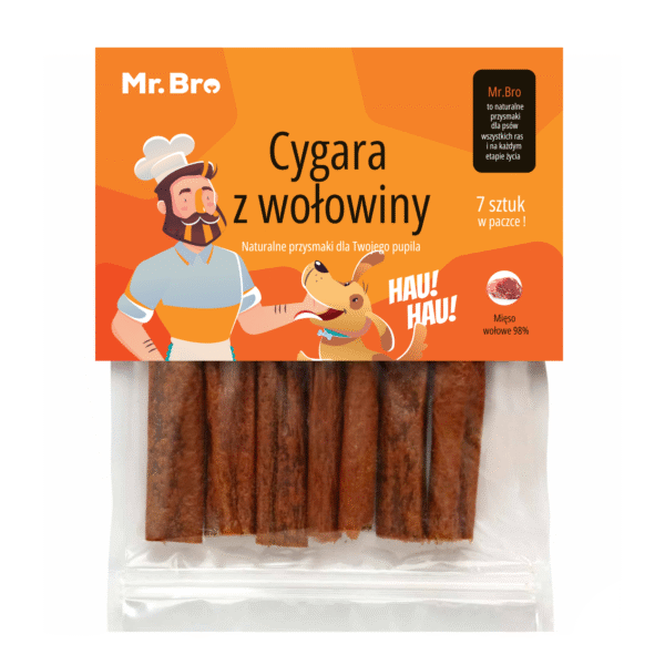 Mr. Bro Cygara z wołowiny - przysmak dla psa 175 g