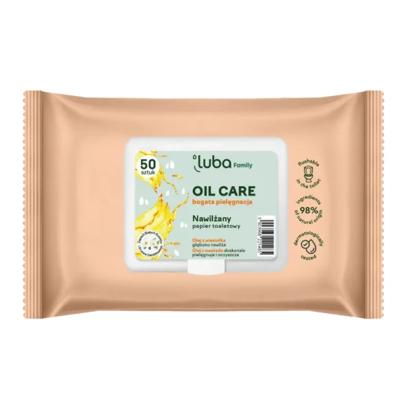 Nawilżany papier toaletowy Luba Oil Care 50 szt