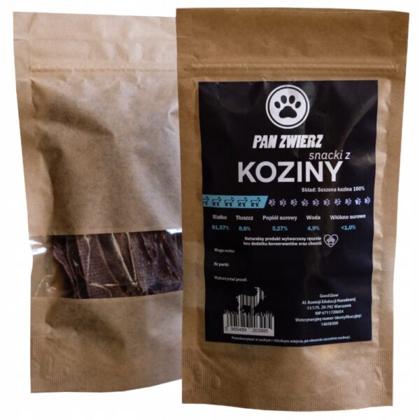 Pan Zwierz Naturalne suszone smaczki z kozy 25g