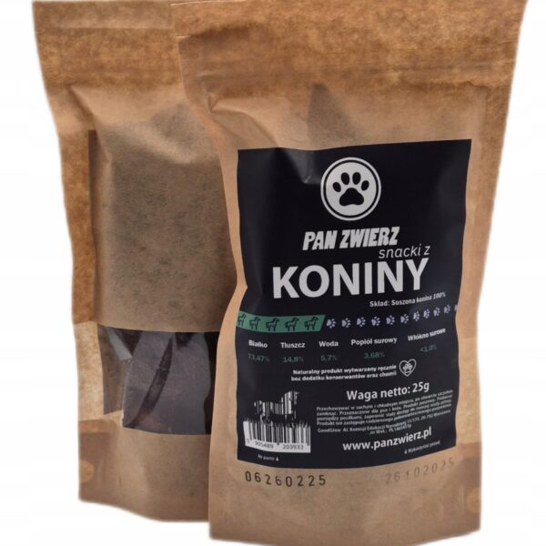 Pan Zwierz Naturalne suszone smaczki z koniny 25g