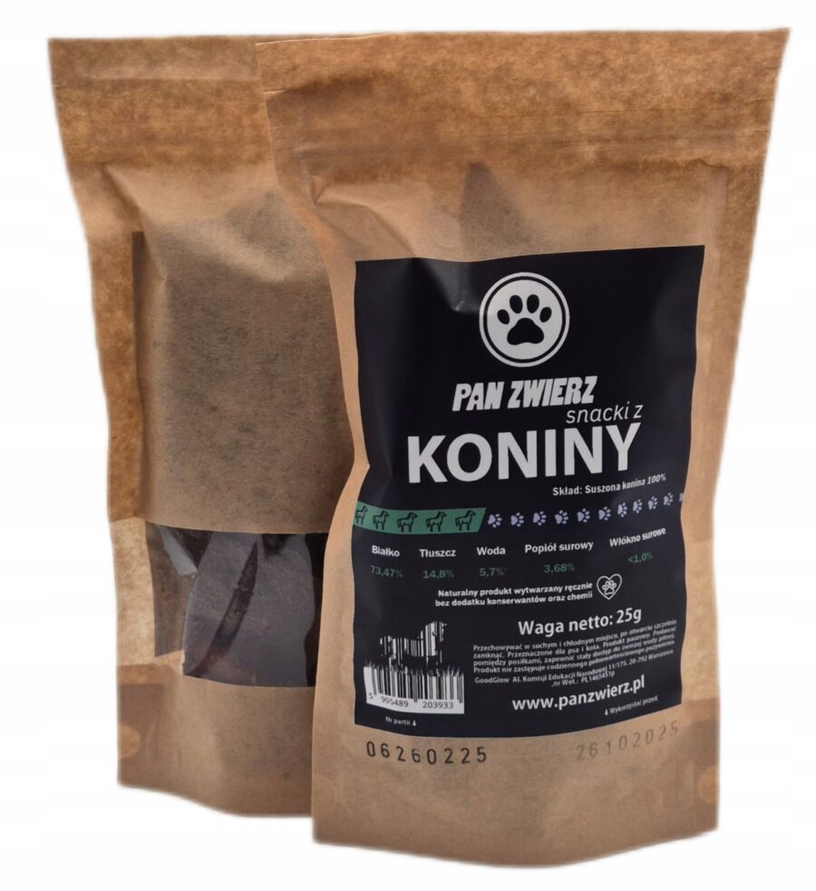Pan Zwierz Naturalne suszone smaczki z koniny 25g