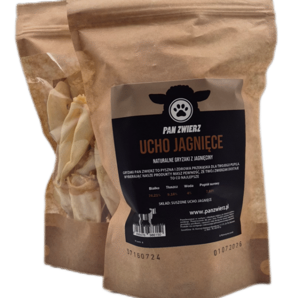 Pan Zwierz Uszy jagnięce 150g - gryzak dla psa