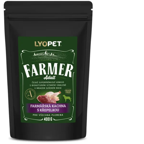 LYOPET Farmer Adult Kaczka i Przepiórka - karma sucha 400 g
