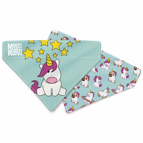 sty Max&Molly Reversible Bandana Unicorn - apaszka dla psa, dwustronna - S