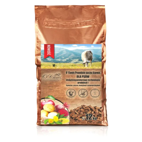 O'CANIS Premium Jagnięcina z prosem, ziemniakami - sucha karma dla psa 1,5kg