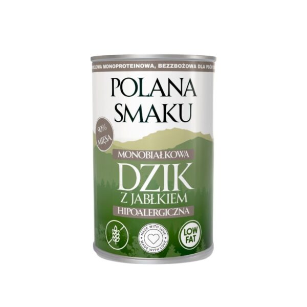 Polana Smaku - Dzik z jabłkiem 400g karma mokra