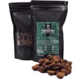 Pan Zwierz Suszony Barf trenerki z koniny 250 g