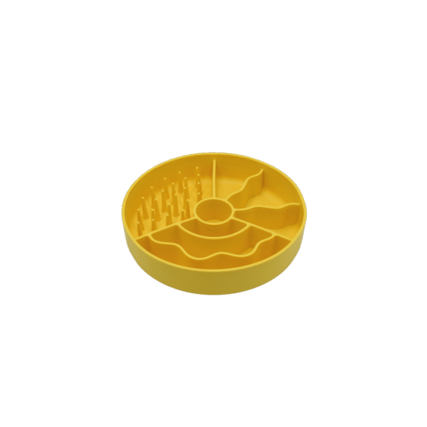 FIBOO Slow fiboowl mini - zółta miska spowalniająca jedzenie