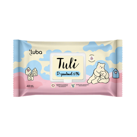 LUBA Tuli D-pantenol 5%, nawilżane chusteczki dla dzieci 48 szt