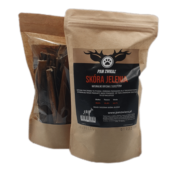 Pan Zwierz Skóra jelenia 300 g - gryzak dla psa
