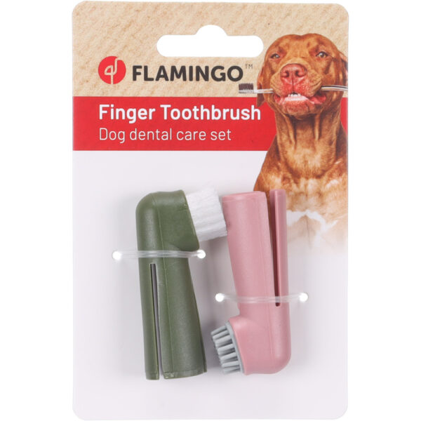 FLAMINGO szczoteczka na palec - do masażu dziąseł i do mycia zębów