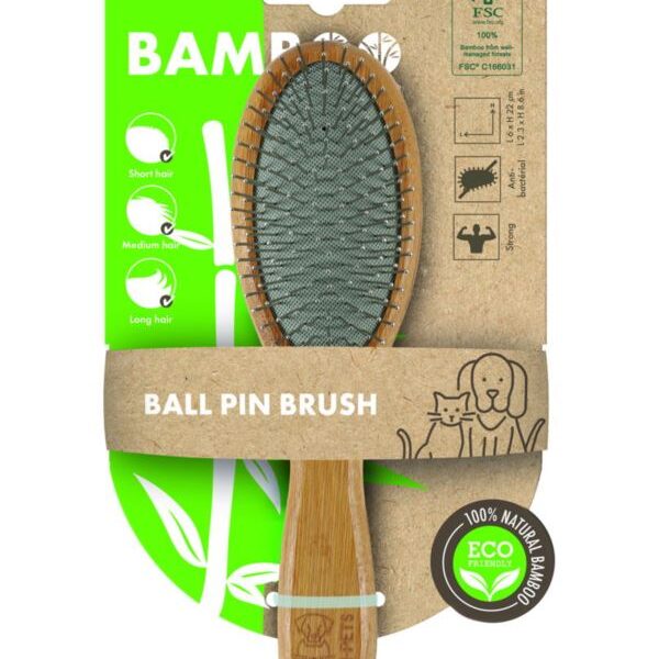 BAMBOO - Ball Pin Szczotka dla psa