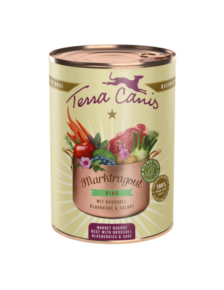 Terra Canis Chunks Wołowina z brokułem - karma mokra z kawałkami mięsa 385 g