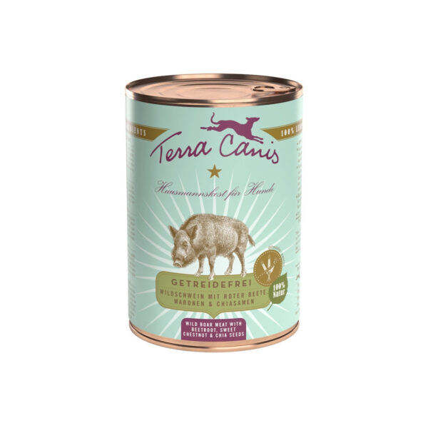 Terra Canis Dzik z burakiem, kasztanem - karma mokra 400g