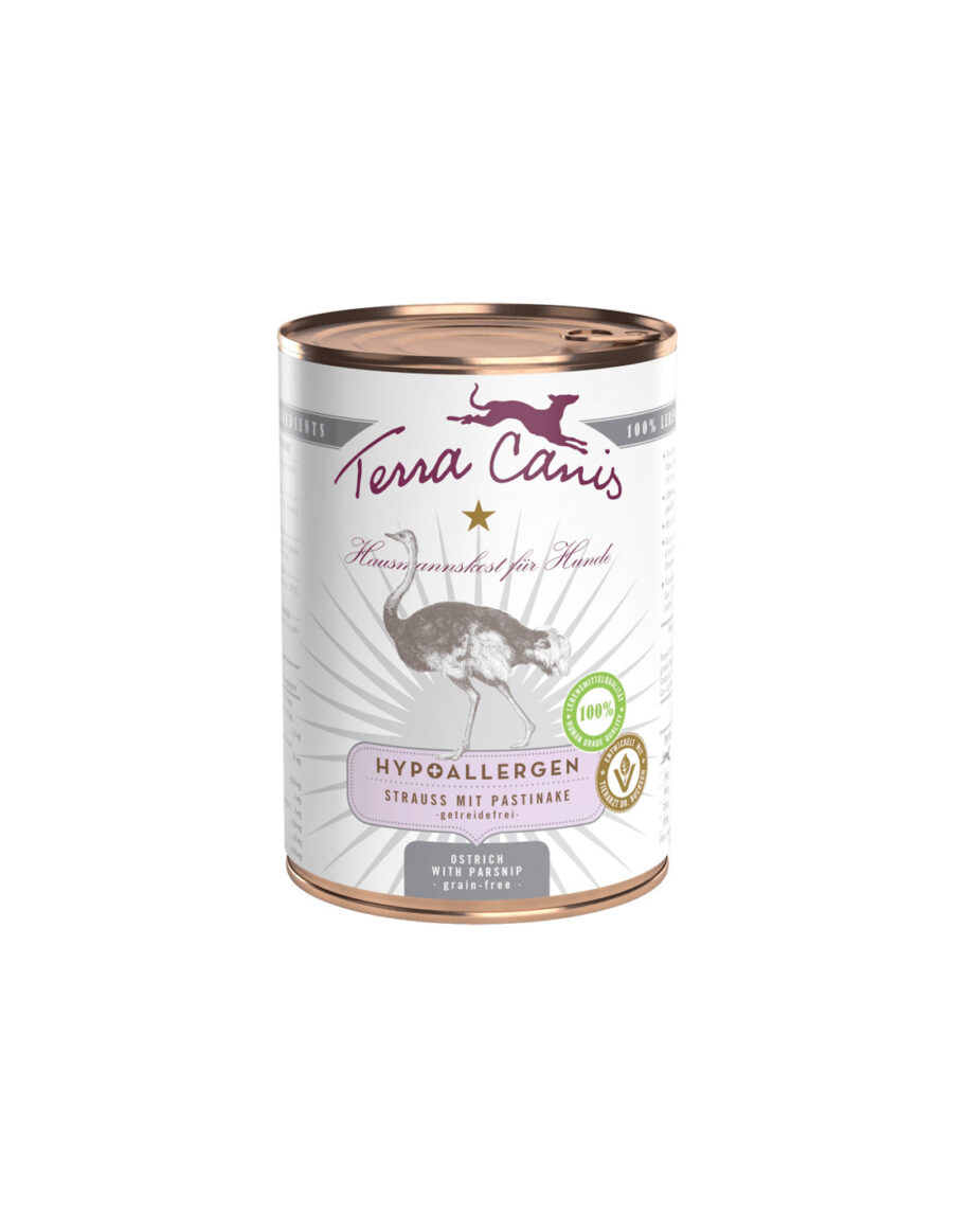 Terra Canis HYPOALLERGENIC Struś z pasternakiem - karma mokra 400g