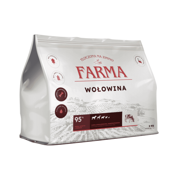 Farma - Wołowina Hipoalergiczna karma Tłoczona na Zimno 2 kg