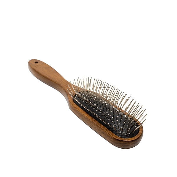 Tauro Pro Line Szczotka groomerska z drewnianym trzonkiem, podłużna, zęby dł 22 mm