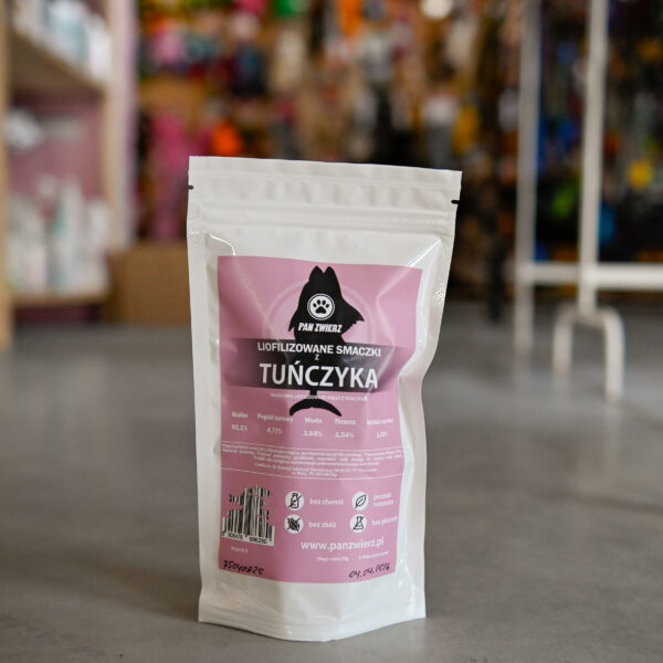 Pan Zwierz Liofilizowane smaczki z tuńczyka 70g.