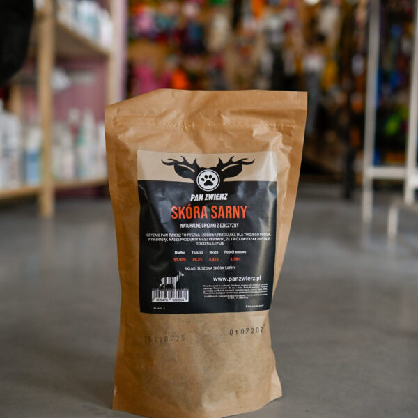 Pan Zwierz Skóra sarny 250 g - gryzak dla psa