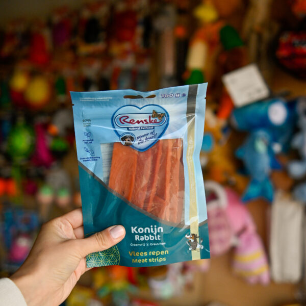 RENSKE healthy meat strips Rabbit - suszone płaty mięsa królika (100g)
