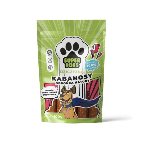 UNISZKI Superdogs Obrońca Natury Kabanosy z dziczyzny 100g