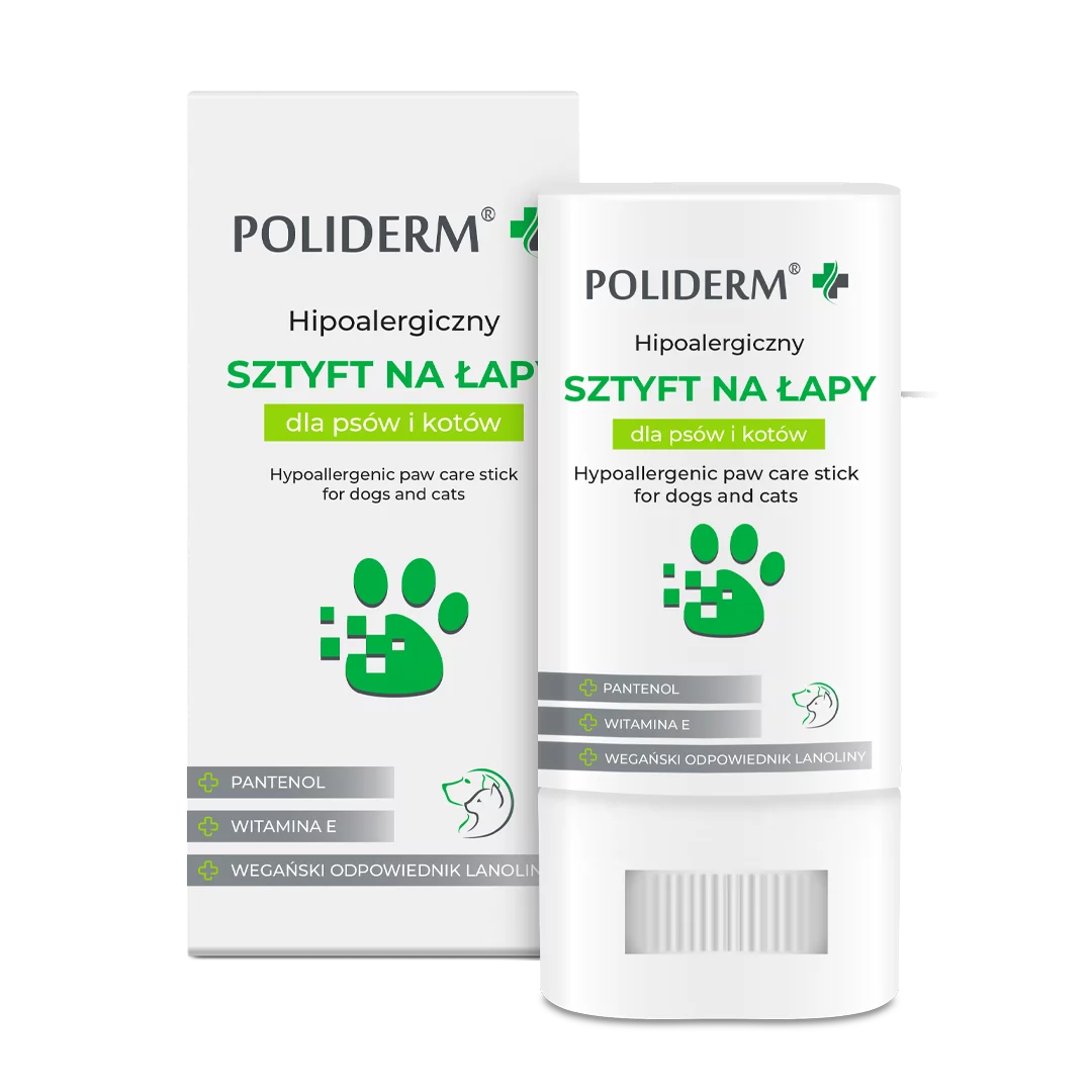 POLIDERM® SZTYFT NA ŁAPY – hipoalergiczny sztyft na łapy dla psa i kota 14,5 g