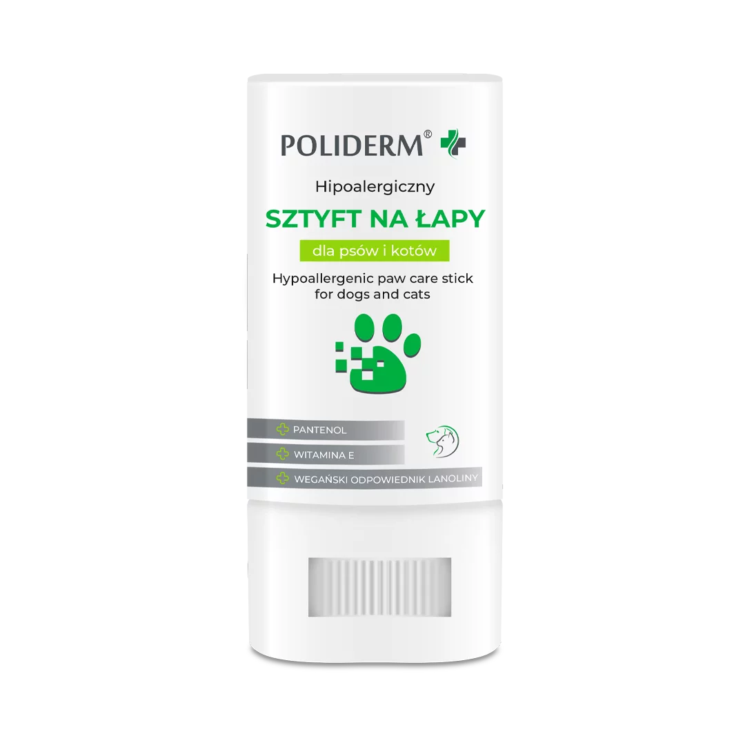 POLIDERM® SZTYFT NA ŁAPY – hipoalergiczny sztyft na łapy dla psa i kota 14,5 g