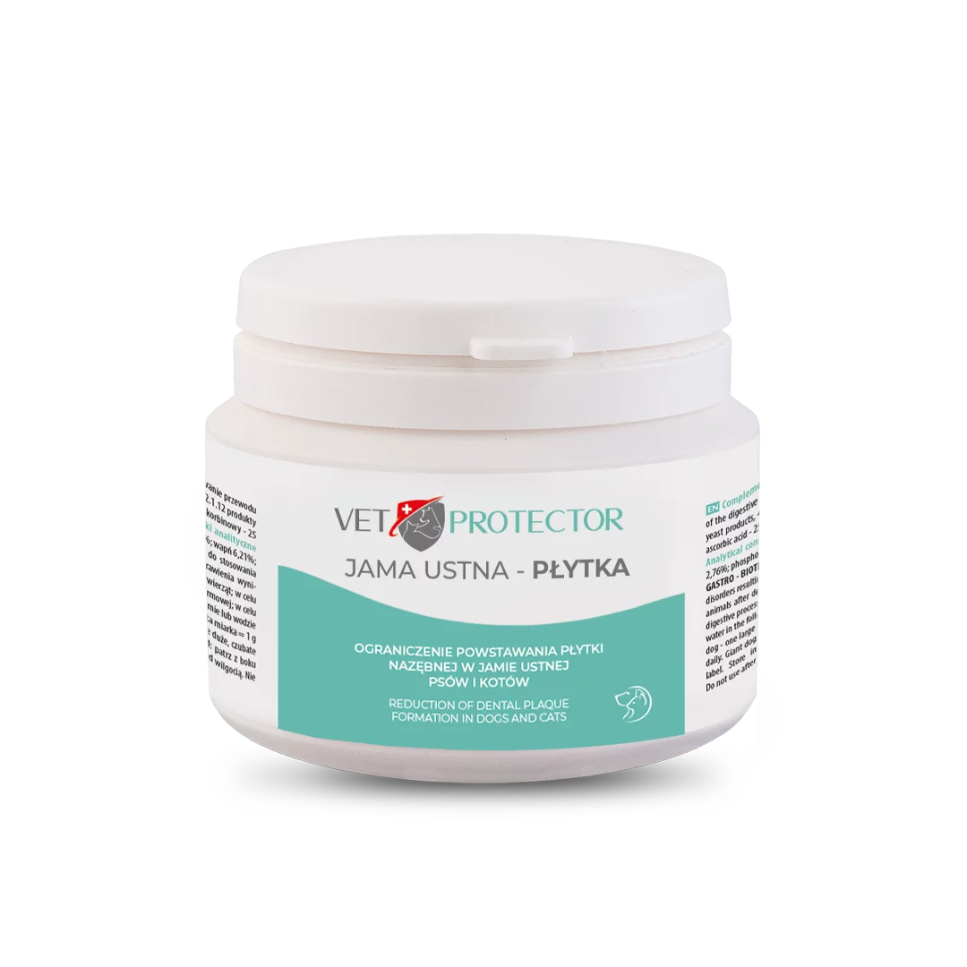 VET PROTECTOR® JAMA USTNA – PŁYTKA – proszek do higieny jamy ustnej psa i kota 60 g