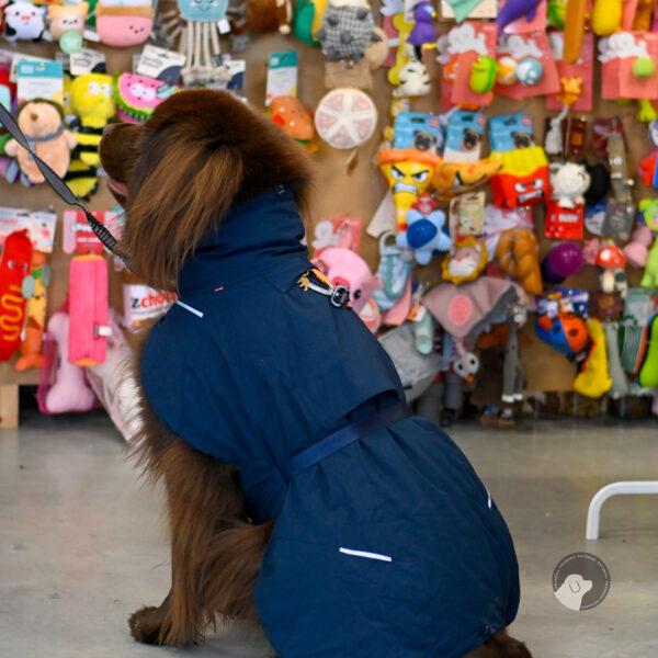 Non-stop dogwear Glacier wool jacket navy 2.0 - płaszcz/ derka granatowa ocieplana z wełną dla psa