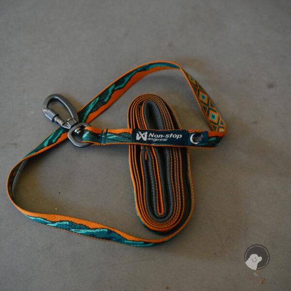 Non-stop dogwear Smycz Trail quest edycja Rachel Pohl - teal/oak turkusowa 2 m