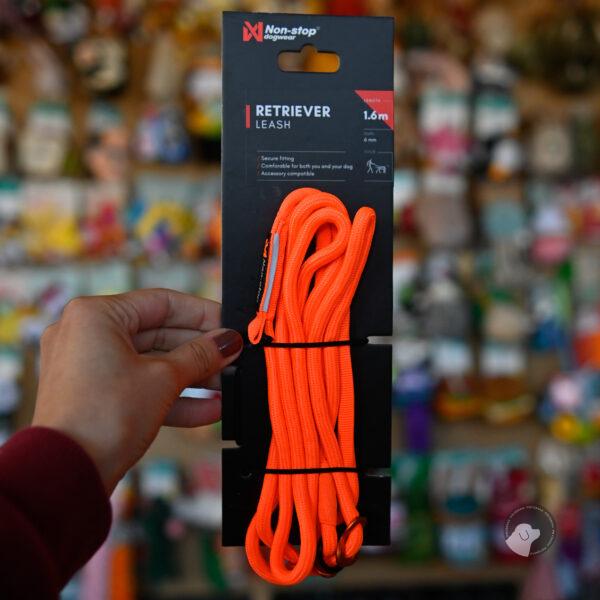 Non-stop dogwear Retriever leash - smycz linowa 1,6 m 6 mm pomarańczowa