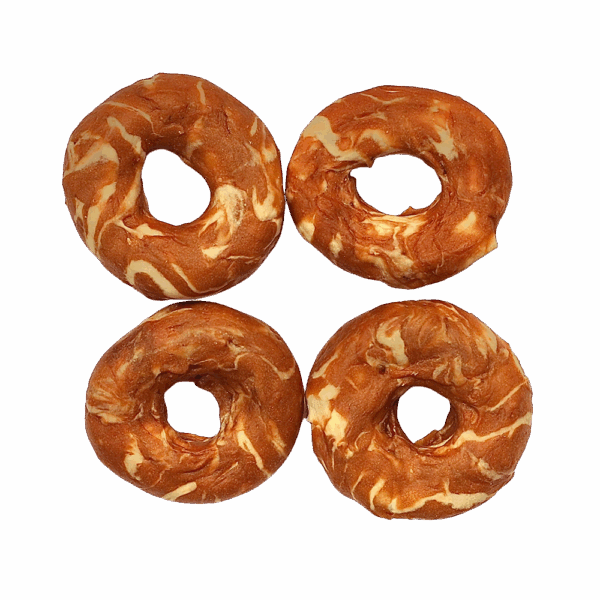 HAPPY SNACKY Ringi wołowe owijane kaczką i dorszem 500g