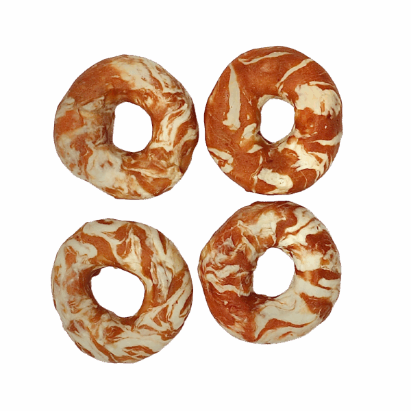 HAPPY SNACKY Ringi wołowe owinięte łososiem i dorszem 500g