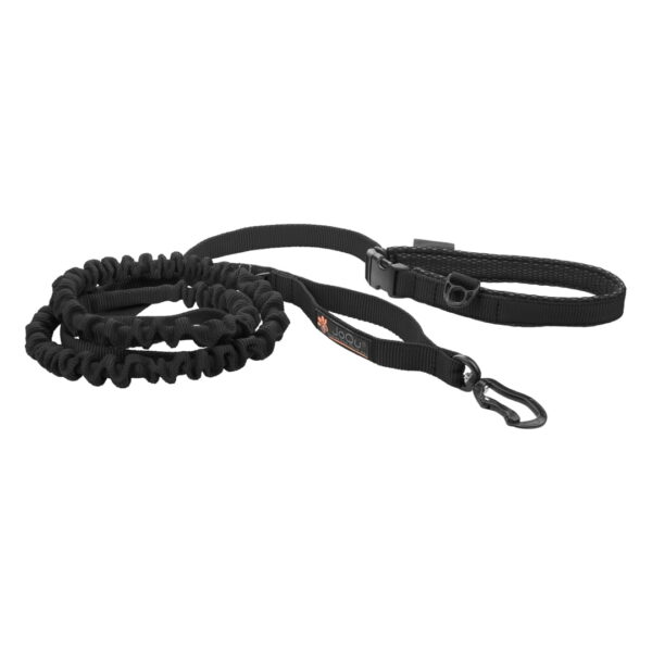 JoQu® Smycz dla małego i średniego psa z amortyzatorem Ultra Strong Runners czarna