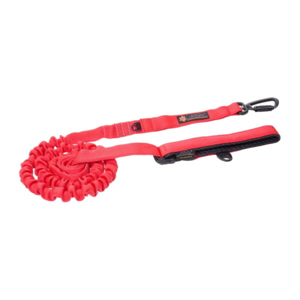 JoQu® Smycz dla psa z amortyzatorem Ultra Strong Runners czerwona