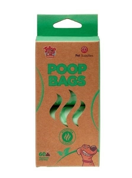 POOP BAGS WHITE TEA - EKO WORKI ZAPACHOWE NA ODCHODY 60 SZT.