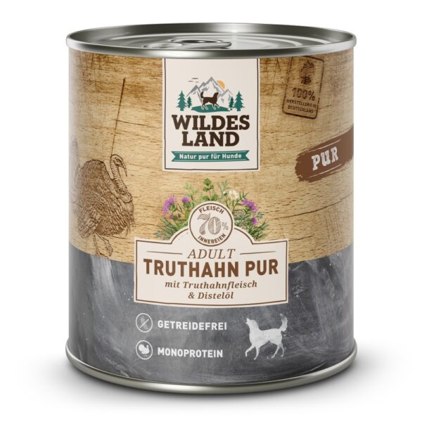 WILDES LAND DOG Truthahn Pur – indyk karma monobiałkowa dla psa (800g)