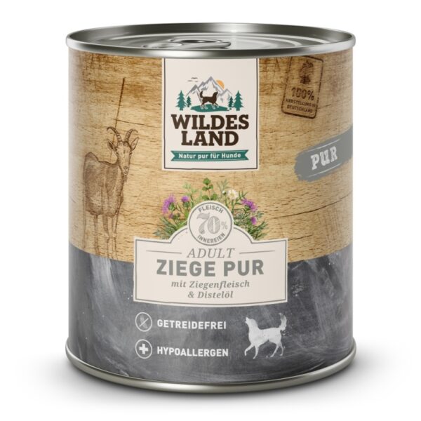 WILDES LAND DOG Ziege Pur – kozina karma monobiałkowa dla psa (800g)
