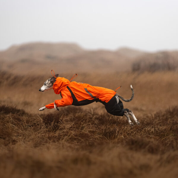 Non-stop dogwear Fjord overall raincoat kombinezon przeciwdeszczowy dla psa pomarańczowy rozmiar 27-80