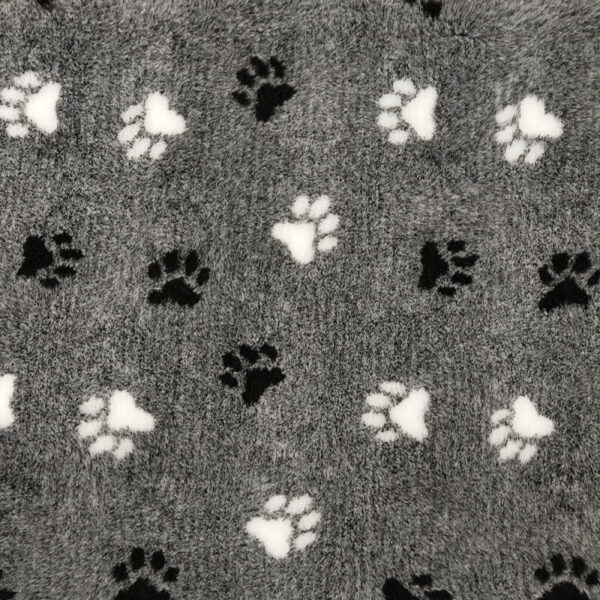 BUBA Legowisko DRY BED 28mm 150x100 cm antypoślizgowe szary łapki biało czarne A265