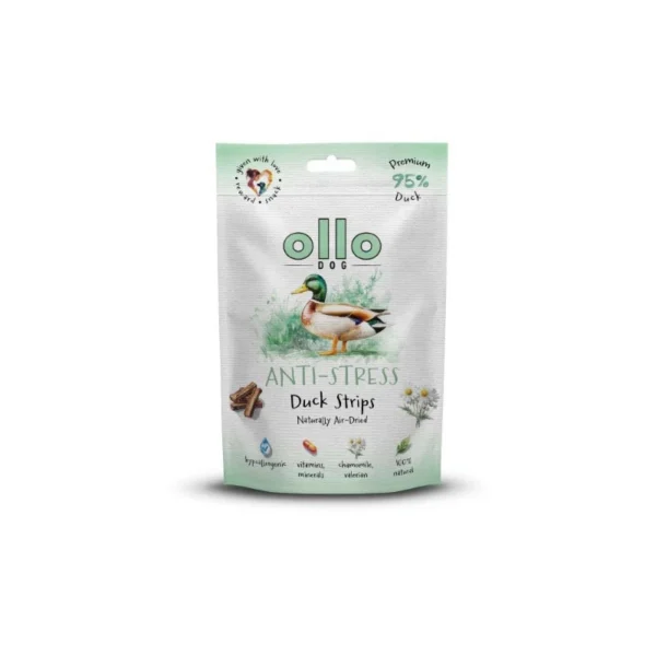 Ollo Air Dried Anti-Stress Duck Strips 80 g - Funkcjonalne z kaczki