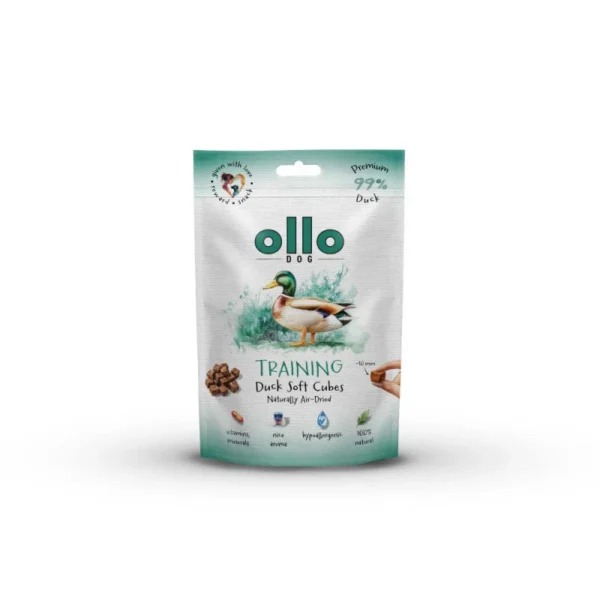 Ollo Air-Dried Duck Training Soft Cubes - Przysmaki z Kaczki 80g