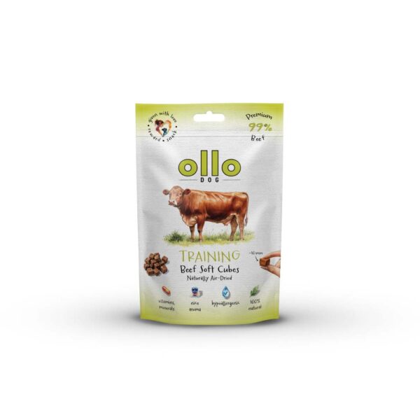 Ollo Air-Dried Beef Training Soft Cubes - Przysmaki z Wołowiny 80g