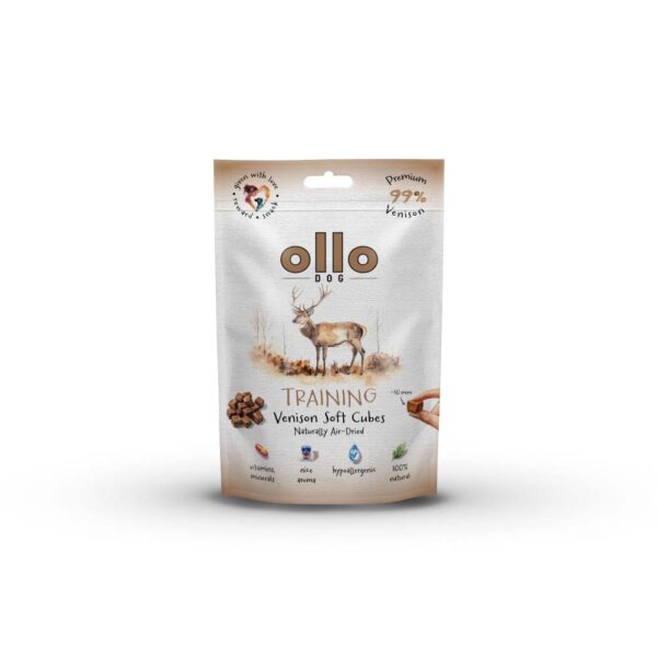 Ollo Air-Dried Venison Training Soft Cubes - Przysmaki z Jelenia 80g