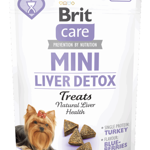 Brit Care Dog Mini Snacks Liver Detox, indyk, 50g