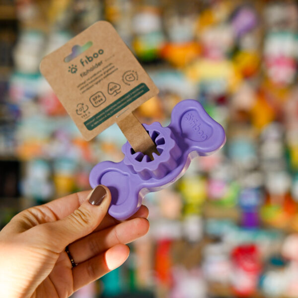 FIBOO Fibholder – uchwyt na podłużne smaczki dla psów żółty