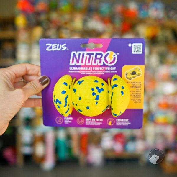 Zeus Nitro Grip Ball zabawka dla psa 12,4 cm z gumowym rdzeniem